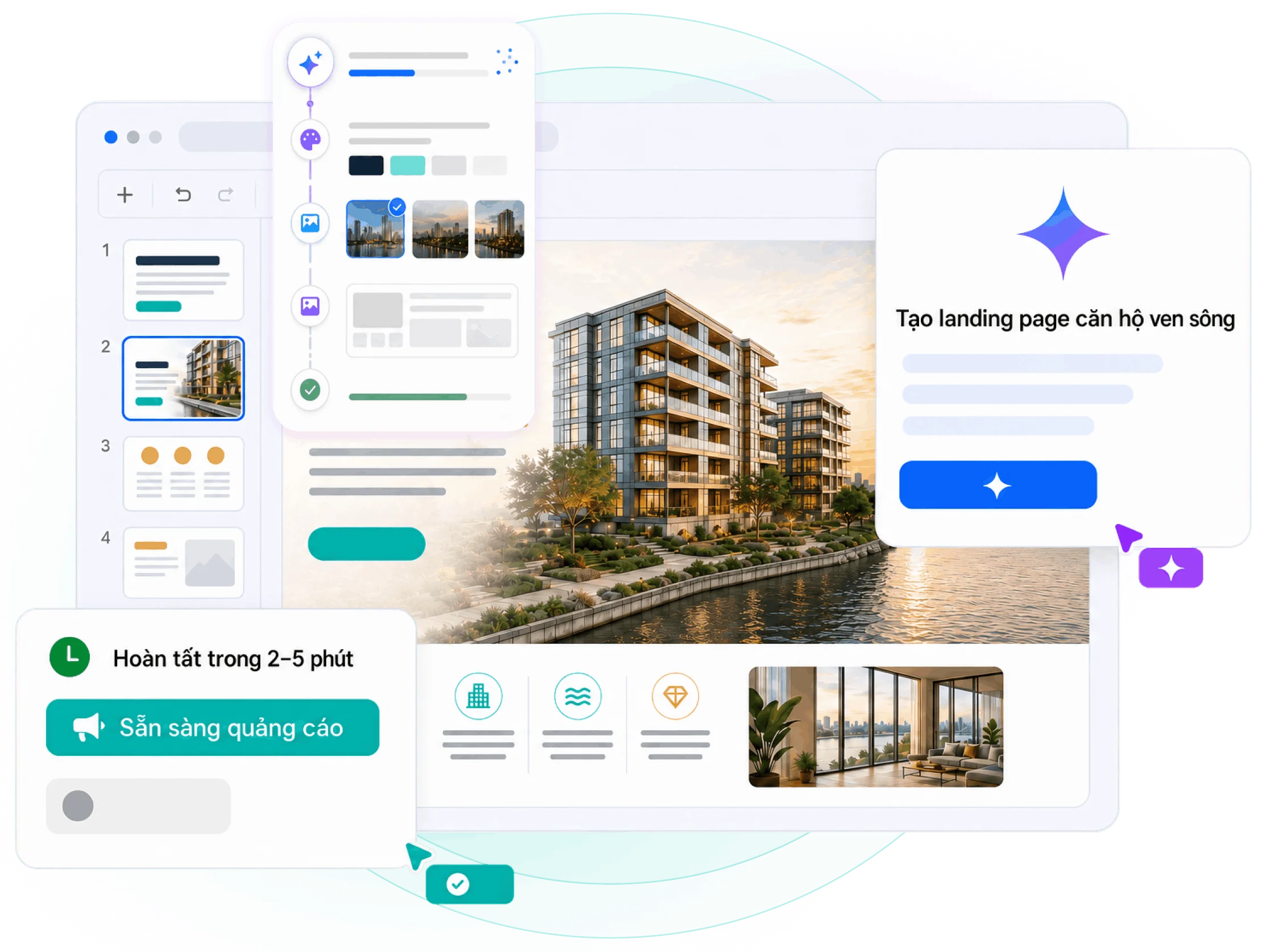 Trải nghiệm tạo landing page với AI