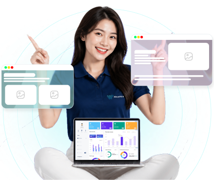 Nhân viên hỗ trợ và linh vật AI