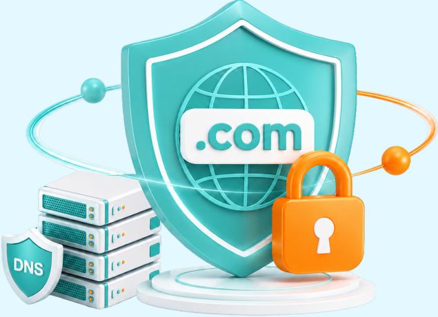 Khiên bảo mật DNS và ổ khóa tên miền