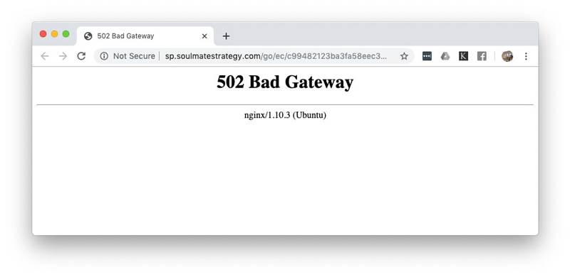 502 Bad Gateway 