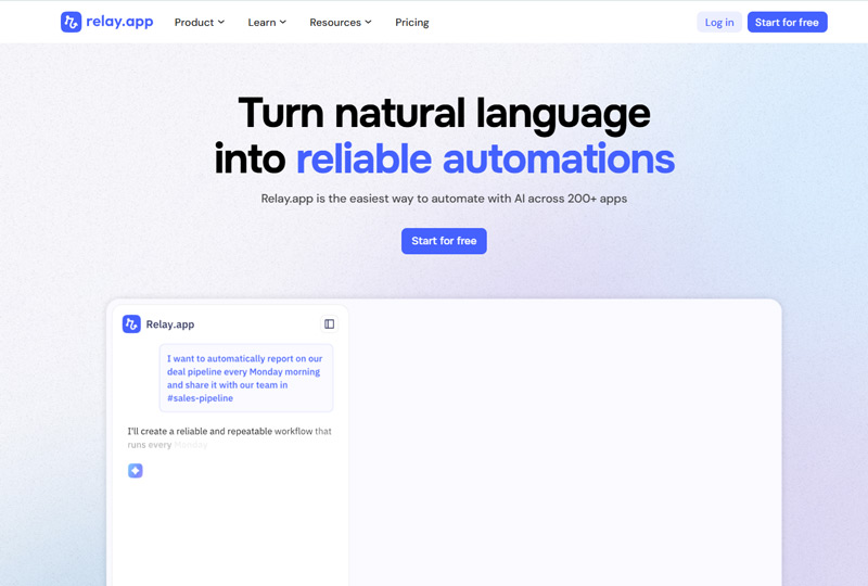 Relay.app – Đơn giản và dễ tiếp cận