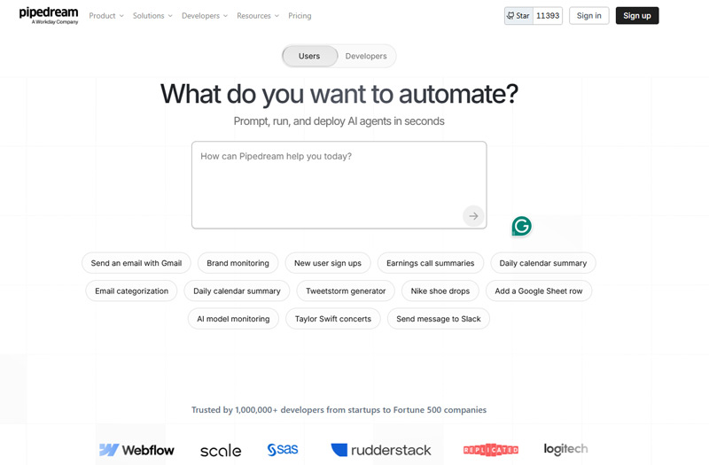 Pipedream – Nền tảng AI workflow cho developer