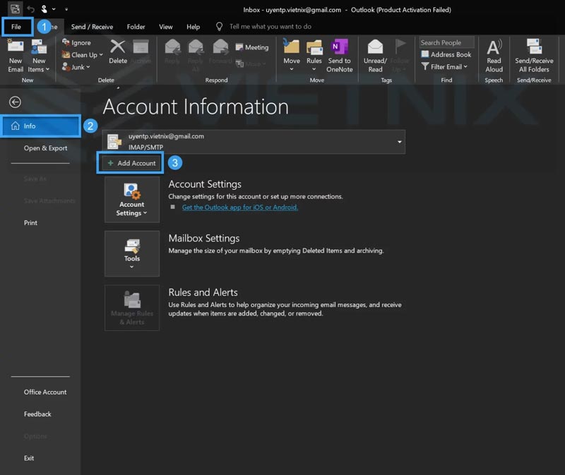 Hướng dẫn các cách đăng nhập mail công ty trên Outlook trên máy tính