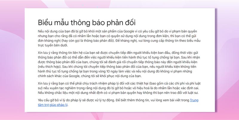 Cách kháng cáo DMCA Report thành công