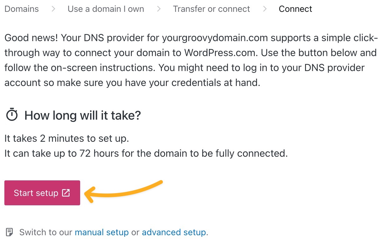 add tên miền vào wordpress
