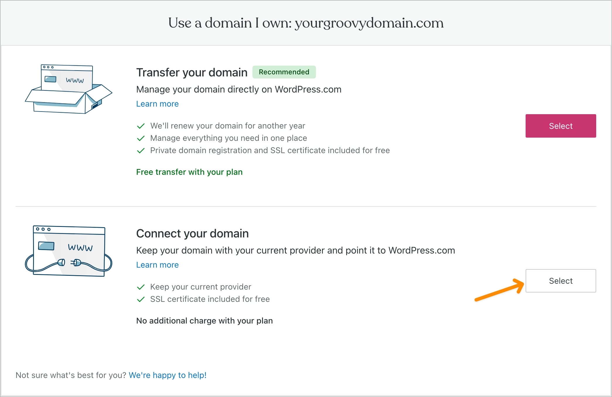 add tên miền vào wordpress