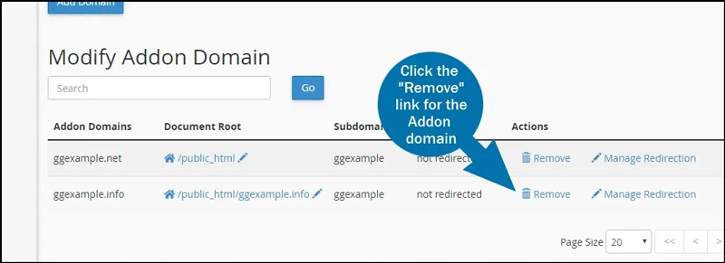 Addon domain