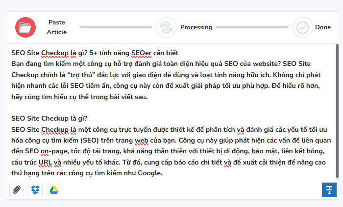 Small seo tool