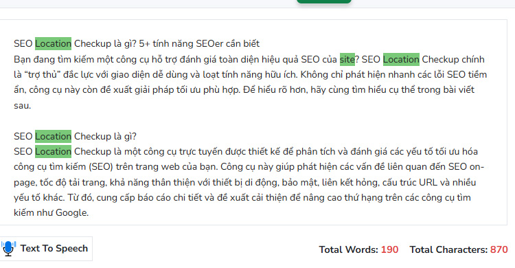 Small seo tool