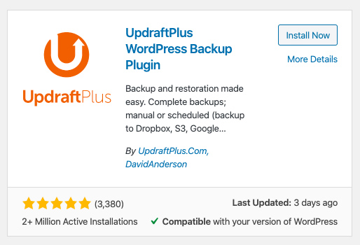 Backup wordpress