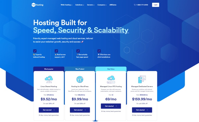 Các dịch vụ hosting nổi bật của TMDHosting