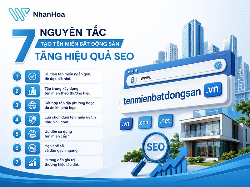 7 nguyên tắc tạo tên miền bất động sản tăng hiệu quả SEO
