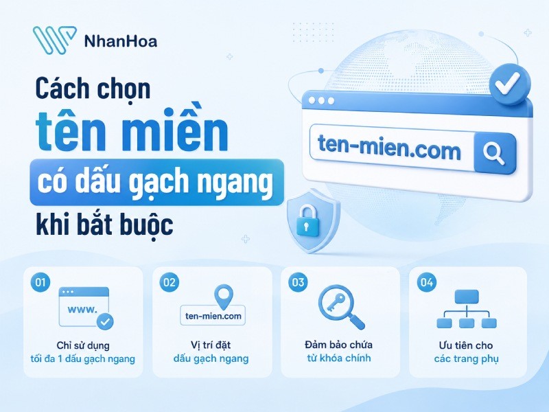 Cách chọn tên miền có dấu gạch ngang khi bắt buộc