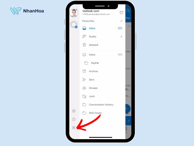 Cách đăng xuất Outlook
