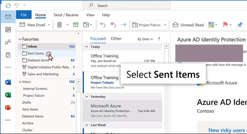 Cách recall email Outlook trên Desktop