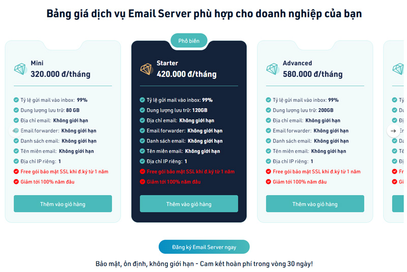 cách tạo email tên miền riêng