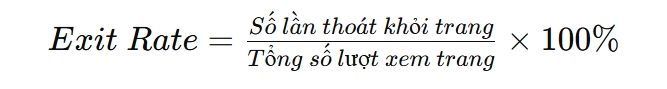 cách tính exit rate