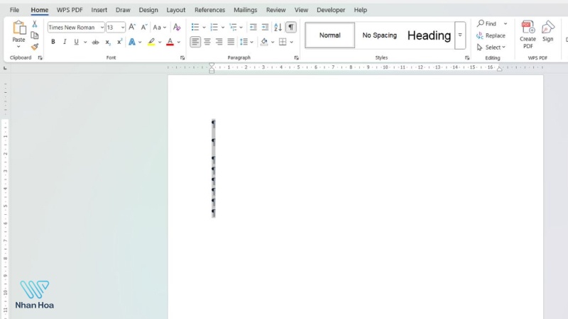 Cách ẩn dòng Paragraph thừa bằng Ctrl + D > Hidden