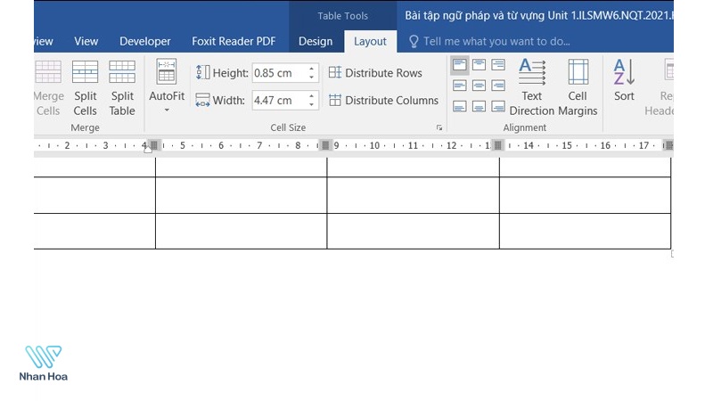Cách dùng View Gridlines + thu nhỏ font chữ