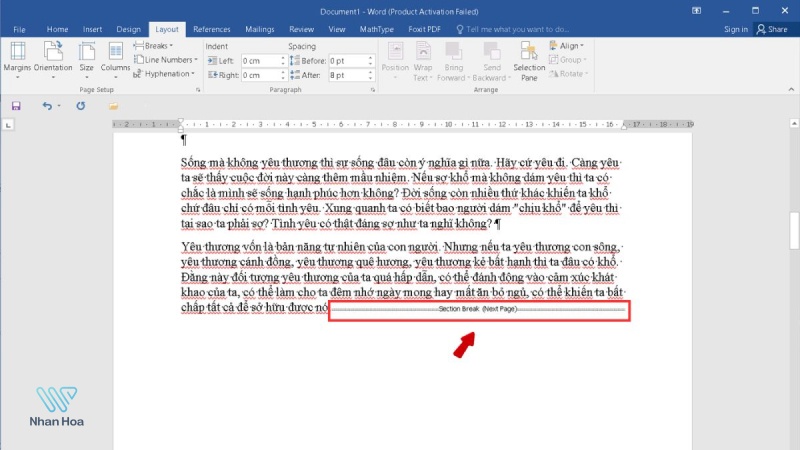 Cách xóa trang trắng do Page Break / Section Break