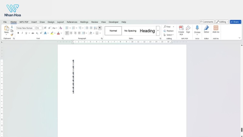 Kết hợp Ctrl+End và Paragraph