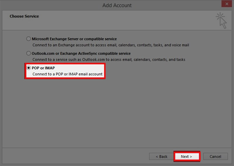 cài đặt email outlook