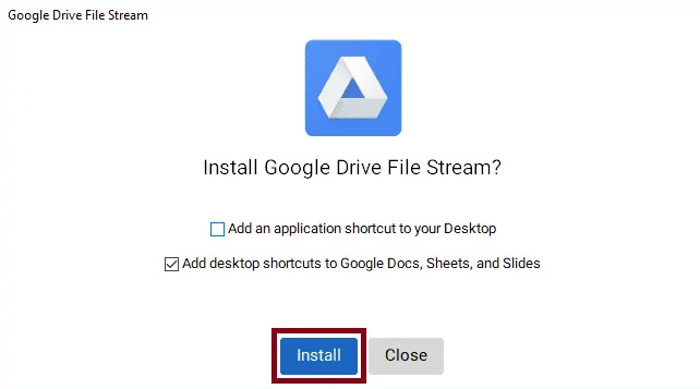 Cài đặt Google File Drive Stream