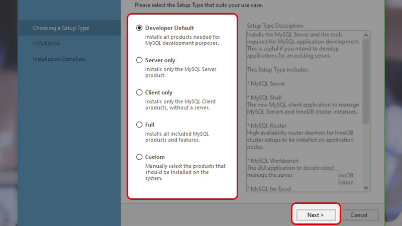 Cài đặt MySQL Server