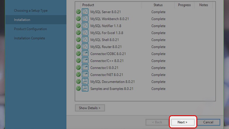 Cài đặt MySQL Server