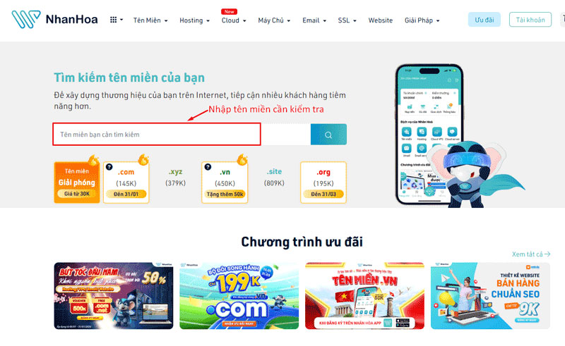 Hướng dẫn đăng ký tên miền tại Nhân Hòa [CHI TIẾT TỪNG BƯỚC]