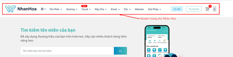 Phần Header (Đầu trang)