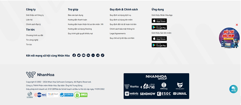 Phần Footer (Chân trang)