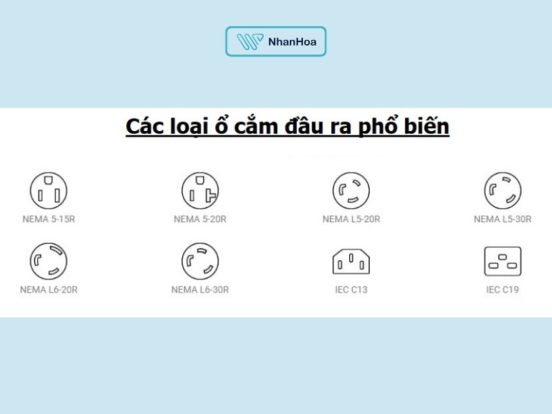 Chọn dạng ổ cắm đầu vào/ra phù hợp