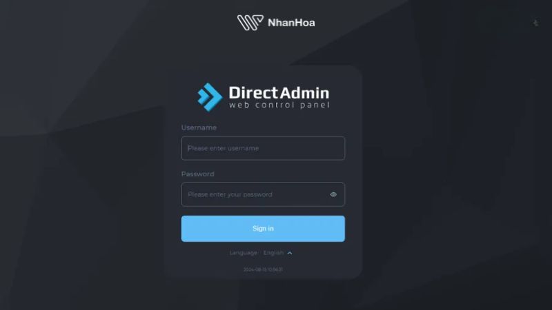 Cách đăng nhập DirectAdmin 