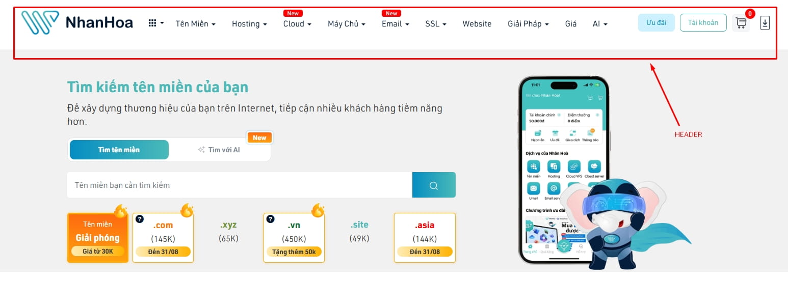 danh mục trang web