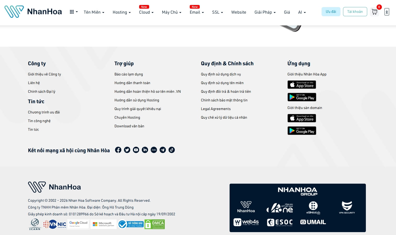 danh mục web