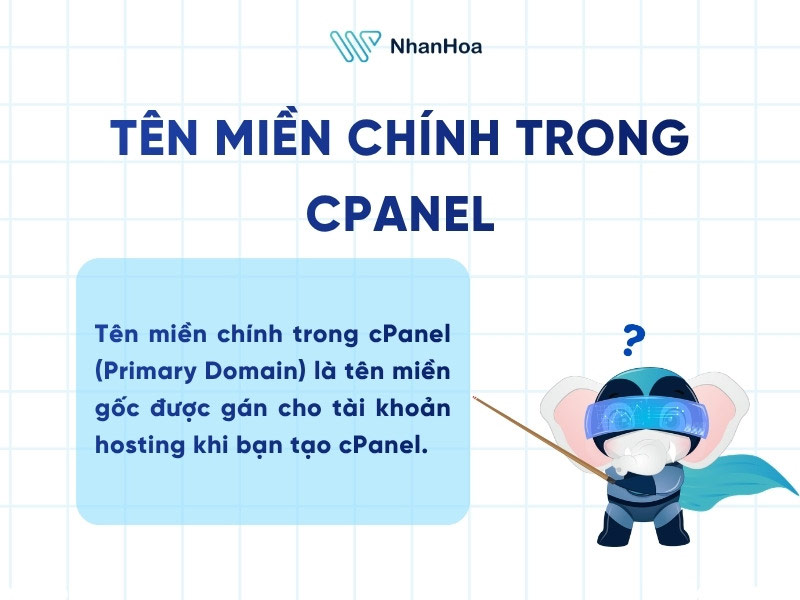 Tên miền chính trong cPanel là gì?