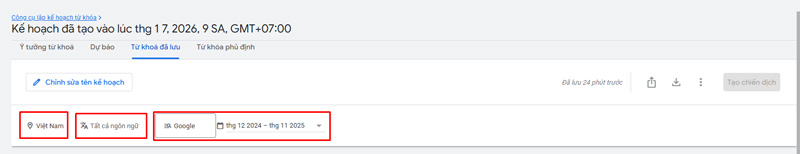 Hướng dẫn sử dụng tính năng “Get search volume and forecasts”
