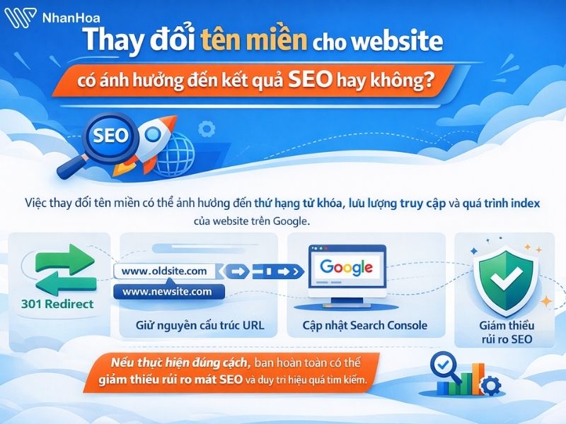 Thay đổi tên miền website