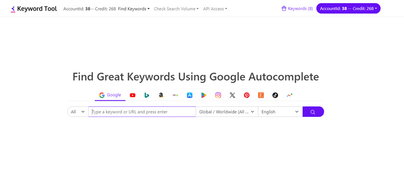 keywordtool.io