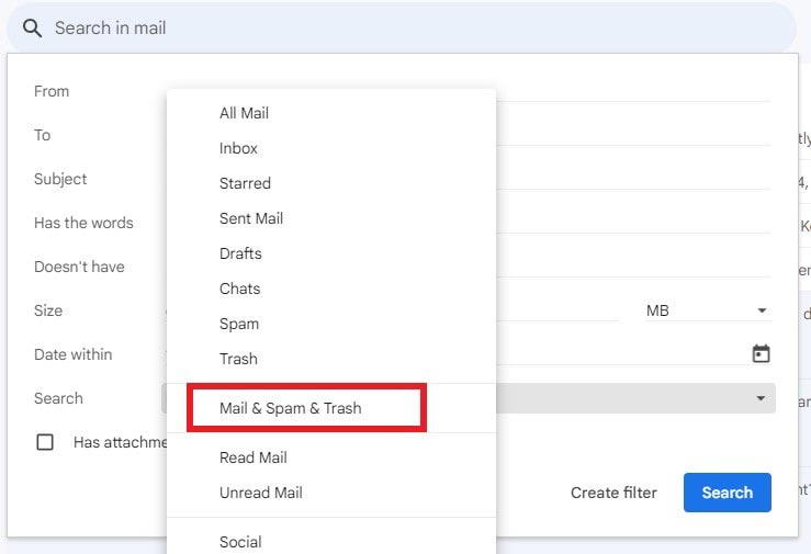 Khôi phục email đã xóa trong Gmail từ thư mục Trash