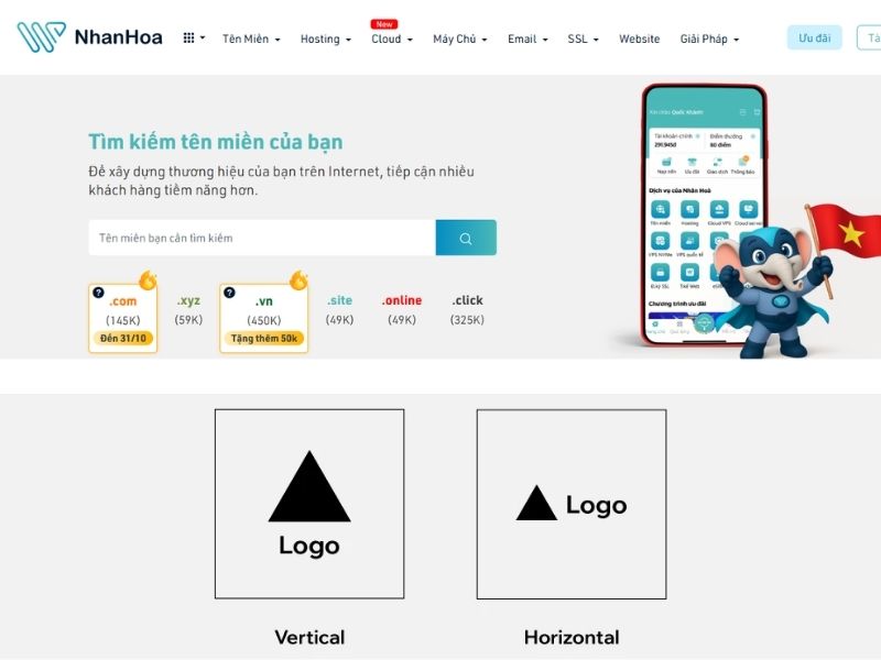 kích thước logo web