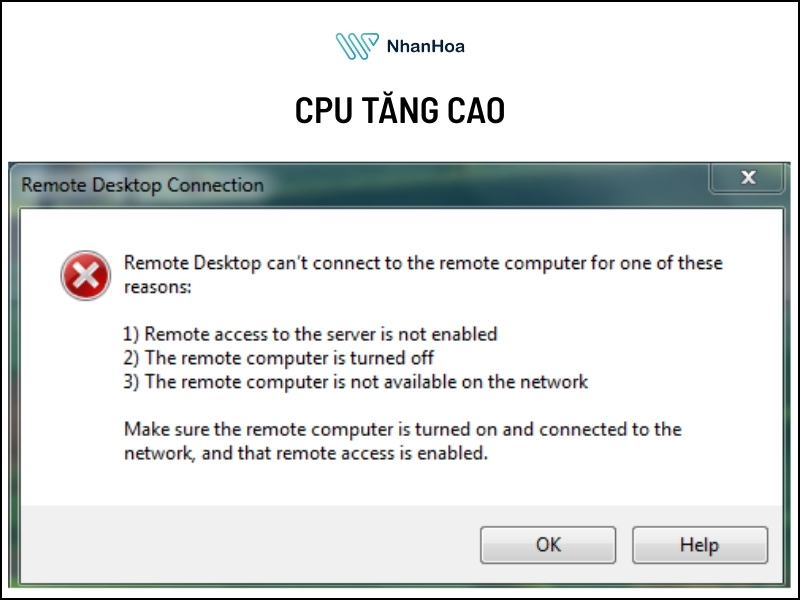 lỗi không vào được vps