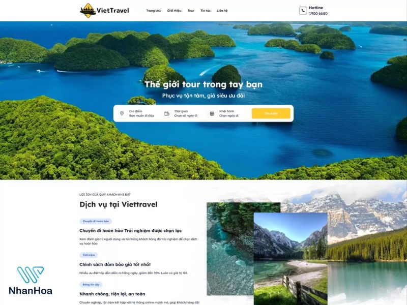 mẫu website du lịch đẹp