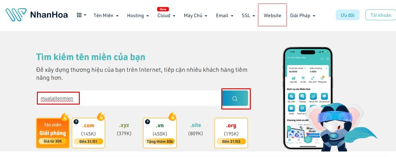 mua lại tên miền