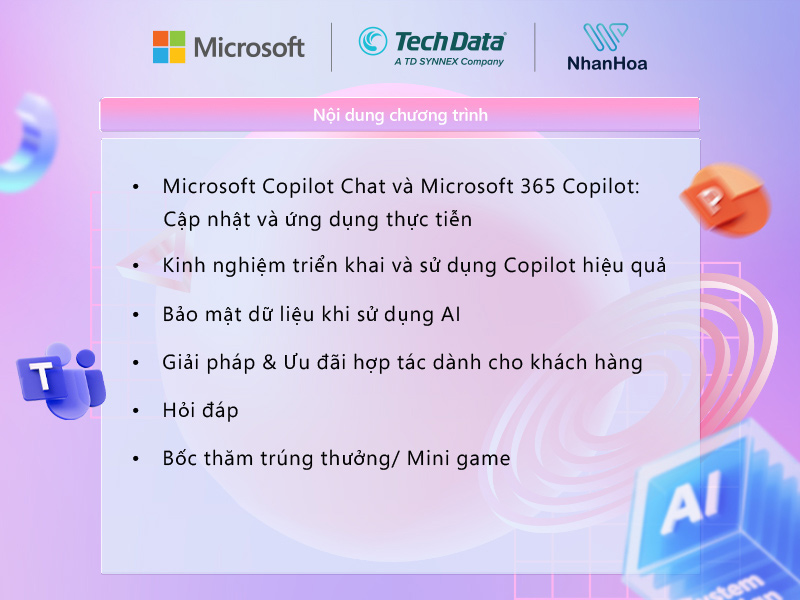 Nội dung hội thảo AI và Microsoft 365