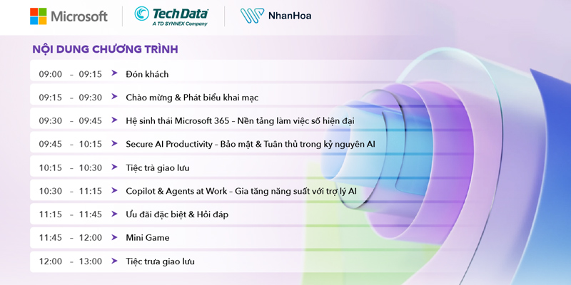 Nội dung sự kiện Microsoft Day: Nền tảng vững vàng - Sẵn sàng bứt phá cùng Copilot Agents
