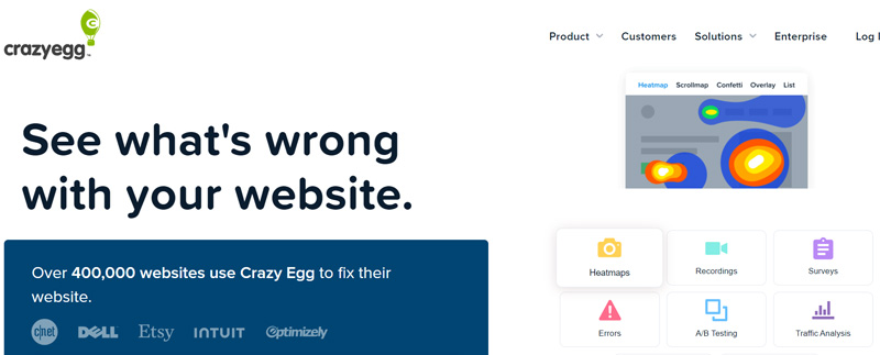 Crazy Egg – Đánh giá website qua bản đồ tương tác