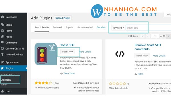 Cách cài đặt Wordpress Plugins lên website