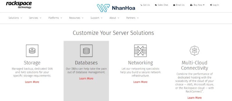 Rackspace cung cấp những dịch vụ nào?